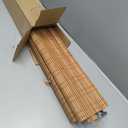 LazBlinds No Tools No Drill Cordless Bamboo Roman Shades, Light Filtering Window Treatment, Roll Up Bamboo Blinds for Window 30'' W x 64'' H, Ceylon Light Russet