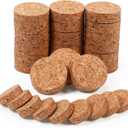 30 Pieces Invisible Plant Pot Feet Risers with Non Slip Surface Indoor Outdoor Solid Corkwood Planter Pot Lifters for Plants Flowers