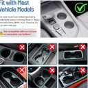 360 Rotating Car Table & Car Tray Desk for Round Cup Holder, Foldable Design & Easy Install, Car Accessories Compatible with Tesla