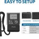 2 x TiFFCOFiO New Digital Outdoor Timer Waterproof, Dial Programmable Method, Outdoor Light Timer with 2FT Extension Cord, 2 Grounded Electrical Outlets for Lights, 6 Sets of Programs, 20A/2500W (Digital, 1 PACK)