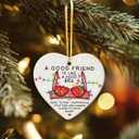 7 x Friend Christmas Ornaments - 2026 Ceramic Ornament for Xmas Tree Decorations, Naughty Christmas Ornaments for Friends, Bestie Gifts for Women, BFF, Soul Sister, Work Bestie