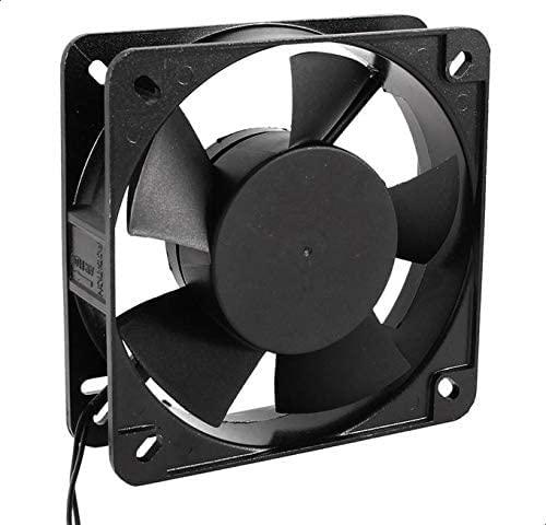 12V x 12cm Cooling Fan by 220V Direct Power Supply Metal Material Black