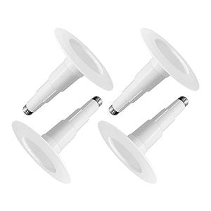 Jolux 4 Inch LED Can Lights Adjustable Recessed Retrofit Downlight, 8.5W=40W, 2700K Soft White, 500LM, Dimmable,ETL Damp Rated Replacement Recessed Lighting Install, Bevel Trim, E26 Base,4-Pack…