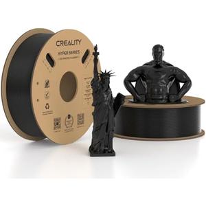 Official CREALITY Hyper PLA Filament 1.75mm Black 2KG, 30-600mm/s High Speed PLA 3D Printer Filament, 2 Pack 1kg Spool(2.2lbs) PLA, Dimensional Accuracy +/-0.02mm, Fit Most FDM 3D Printer
