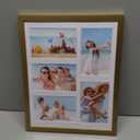 decorUhome 11x14 Picture Frames Collage Wall Decor, Display 5Pcs 4x6 Photos with Mat or 1Pcs 11x14 Unmatted, 5 4x6 Collage Picture Frames for Wall Mounting, Gold