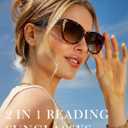 JOLISU 3PCS Bifocal Sunglasses Readers for Women/Men - Full Lens UV400 Sun Protection with Built-in Reading(3.25)