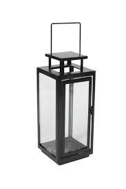 Black Metal and Glass Lantern.