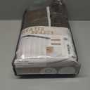 Textured Linen Blackout Curtains 90 Inches Long for Dining Room, Pleat Dark Flax Thermal Insulated Window Drapes Room Darkening Floor Length 90 Inch Curtain 2 Panel Set with Metal Rings