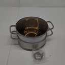 2 Tier Steamer Pot with Lid, 4 Quart Stainless Steel Food Steamer for Cooking, Multipurpose for Vegetable, Dumpling, Sauce, Pasta