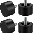LEIFIDE 4 Pack Curtain Rod Finials Black Curtain Rod End Cap Finials for Curtains Rods of 7/8 and 1 Inch Diameter