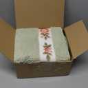 Drydiet 3 Pcs Rose Flowers Bathroom Rugs Set Coquette Room Decor Floral Carpet for Bathroom Bedroom Living Room, Floral Bath Mat Non Skid Romantic Rose Flower Area Rugs 3 Shapes(Green,Small)