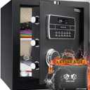 JINXNOBI 2.2 cubic feet Safe Box with fire and waterproof bag,Security home safe cabinet,Digital lock box with Keypad for home,office and hotel to secure documents,pistols