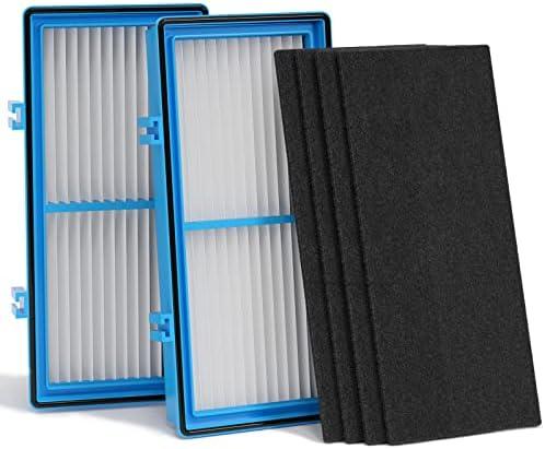 Leemone Aer1 Filter Replacement for Holmes Air Purifiers, 2 True HEPA Filters + 4 Carbon Booster Filters, HAPF30AT , 1PACK