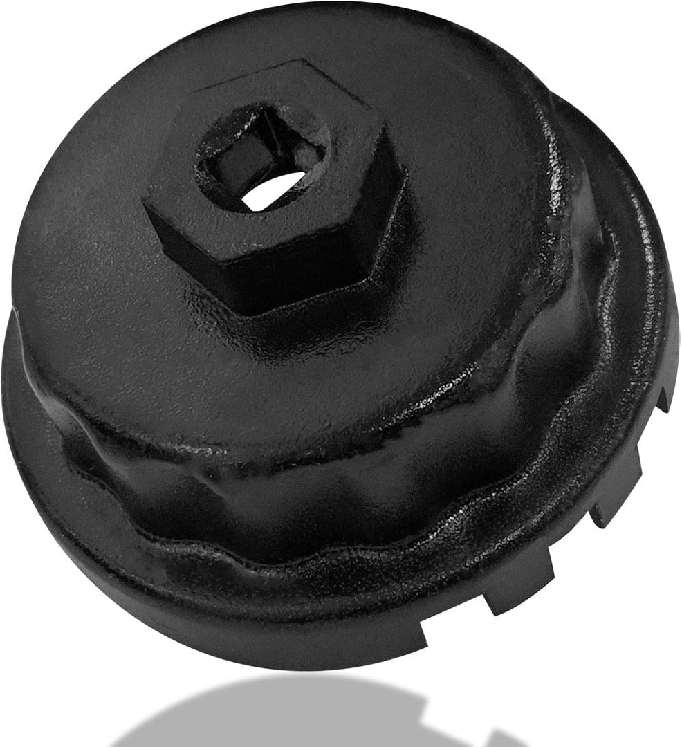 Oil Filter Wrench for Toyota, 64.5MM 14Flute Oil Filter Cap Wrenches Removal Tool, Oil Filter Socket Set Compatible with Toyota, Highlander, Lexus, RAV4, Camry, Tundra, Sienna 2.5-5.7L Engine (Black)