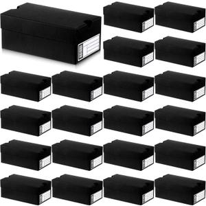 20 Sets Mini Shoe Gifts Boxes for Party Favors 4 x 2.3 x2 inch Small Gifts Box with Editable Label Mini Sneaker Box Sports Theme Christmas Party Gifts Box for Candies Cookies Snacks(Black)