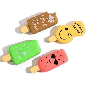 SCHITEC Squeaky Dog Toy, [4 Pack] Natural Latex Rubber Interactive Toys for Small Dogs Puppies