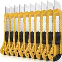 Nicpro 10 PCS Utility Knife Set, 18 mm Retractable Box Cutters Bulk Razor Knife for Heavy Duty Office, Home, Arts Crafts, Hobby