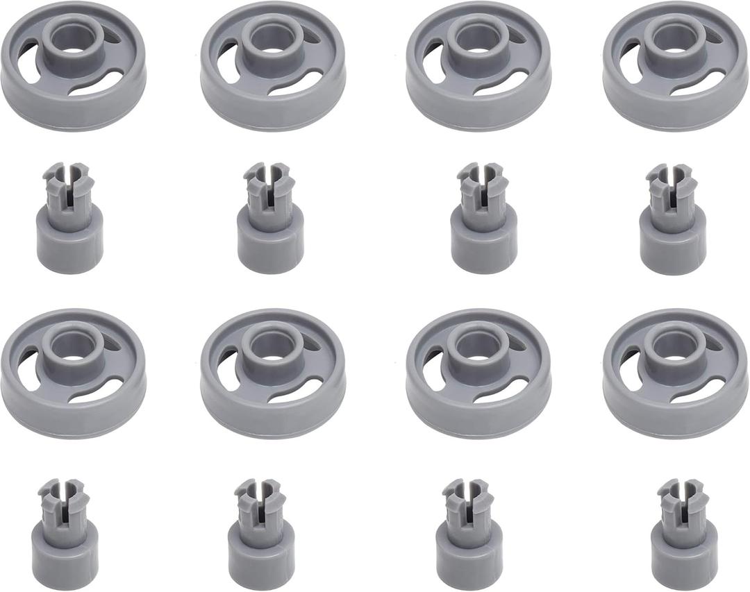 BlueStars WD12X10231 Dishwasher Lower Rack Wheel with Stud - Compatible with General Electric Dishwashers - Easy to Install - Replaces 1263942 AP3994981 PS1481883 EA1481883 - PACK OF 8
