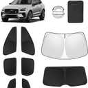 8pcs Car Window Shades for Volvo XC60 2018-2024 2025 Accessories,Windshield Side Rear Full Sunshade,Sun Visor UV Blocking, Privacy Protection and Blackout for Camping Outdoor