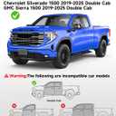 in-Channel Rain Guards Fit for Truck 2019-2026 Chevy Silverado 1500/GMC Sierra 1500 Double Cab, Window Rain Guards Visors Vent Visors Window Deflector Vent Shades Car Accessories -4 pcs
