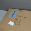 danpinera Round Side Table with Fabric Storage Basket, Metal Side Small Bedside Table Nightstand with Removable Tray Top for Living Room, Bedroom, Nursery, Bathroom, Gold