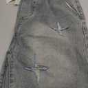 POHADON Y2K Blue Denim Shorts Summer Casual Loose Straight Leg Unisex Baggy Jeans Shorts Jorts Grunge Harajuku Streetwear (Small)