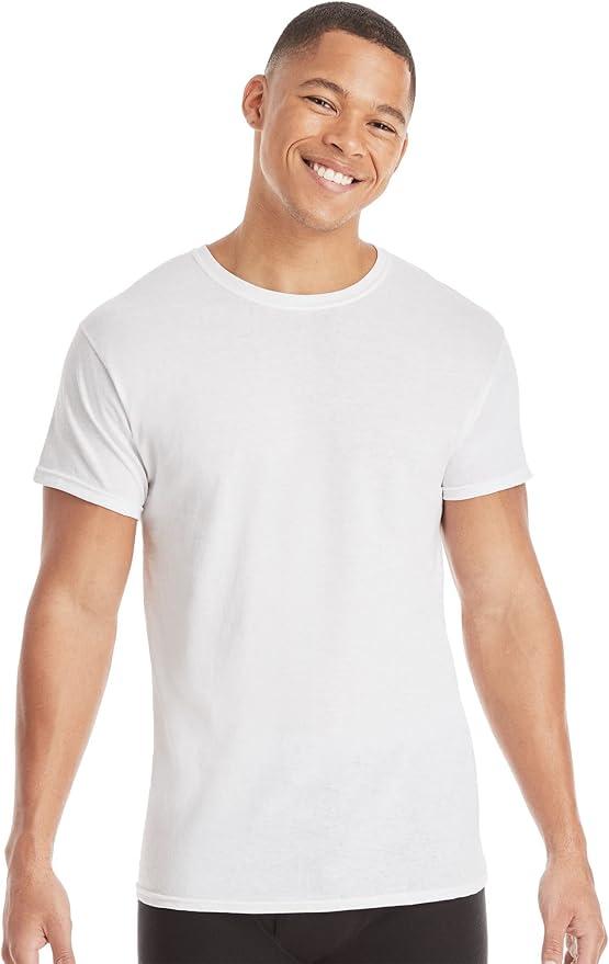 Hanes Packs, Stay-Tucked Soft Cotton, Best Undershirts for Men, White/Black/Asstd Multipacks  3XL