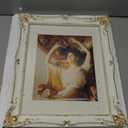 SIMON'S SHOP 11x14 Picture Frame Matted for 8x10 Photo, Vintage Style Poster Frames 11x14, White with Gold Accents Wall Mounting Gallery Wall Dcor