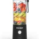 BlendJet Portable Blender for Smoothies & Shakes - 16oz BlendJet 2 Cordless Personal & Small Blender, USB-C Rechargeable & Self Cleaning - Quiet Mini Travel Blender with Stainless Steel Blade (Black)