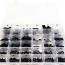 Letter Board Letters - 1 Inch Letters in Organizer Case - Pre-Cut & Sorted Plastic Characters 300 Pieces - Home-Office-School Decor - For Felt Letterboard (black)