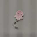 Pink Jellyfish Badge Reel Retractable for Nurse, Doctor, Medical Worker & Nursing Student | Cute Pediatric Nurse ID Name Badge Holder with Alligator Clip & 24 Durable Nylon Retractable Cord | Acrylic