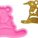 Super Glossy Magic Witch Hat Shape Keychain Silicone Mold for Resin Casting, Epoxy Resin Craft Silicone Molds, DIY Jewelry Making Silicone Molds Pendant Mould Polymer Clay Mold