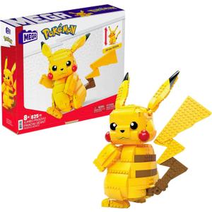 MEGA Pokmon Building Toys Set Jumbo Pikachu with 806 Pieces, Articulated and Poseable, 12 Inches Tall, for Kids