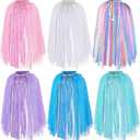 JaGely 4 Pcs Princess Cape Cloaks Girls Fairy Tulle Cape Kids Princess Costume Accessories for Little Girls Cosplay Birthday Party Dressing Up