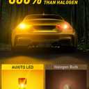 AUXITO CANBUS 1157 LED Bulbs Amber Yellow with Built-in Resistor 2057 2357 7528 BAY15D P21/5W Anti Hyper Flash Error Free Front Rear Turn Signal Lights Blinker Marker DRL Parking Lights, Pack of 2