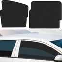 Car Windshield Sun Shade Privacy Covers4 PCS Car Window Shades for Baby Block Light Curtains Sun Protection Shade Camping for Sleeping (4 Pairs Black)