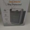 ROSEKM Space Heaters for Indoor Use, 1500W Portable Electric Heater with Thermostat, Ceramic Heater for Room Bedroom Office Under Desk with 3 Heating Levels, Safe Tip-Over Protection (Silver)