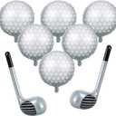 8 Pcs Golf Balloons Set 18'' Ball and 30'' Inflatable Club for Birthday Party Decorations, Golf Themed Events & Party Favors