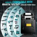3.0AH Battery Compatible with Makita 18V Battery BL1860B BL1850 BL1850B BL1840 BL1840B BL1830 BL1830B BL1815 BL1815B, for Makita 18V Cordless Tool