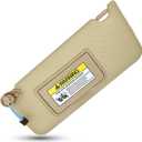 Left Driver Side Sun Visor for Honda Accord 2008 2009 2010 2011 2012 2013 2014 2015 2016 2017, Replacement Assembly 83280-TA5-A71ZA 83280-TA5-A51ZA Beige