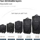 130L Expandable Luggage, 43 Inch Extra Large Suitcase with Wheels, Collapsible Luggage, Rolling Duffle Bag with Wheels, Big Suitcases with a Handle Wrap Shoe Bag Shoulder Strap (Black)
