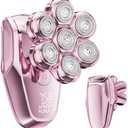 MALEGEBAZ Electric Razors for Women - 7D Electric Shaver for Women, IPX8 Waterproof with USB-C Fast Charge, LED Display, 2 Speeds & Magnetic Heads, Gifts for her