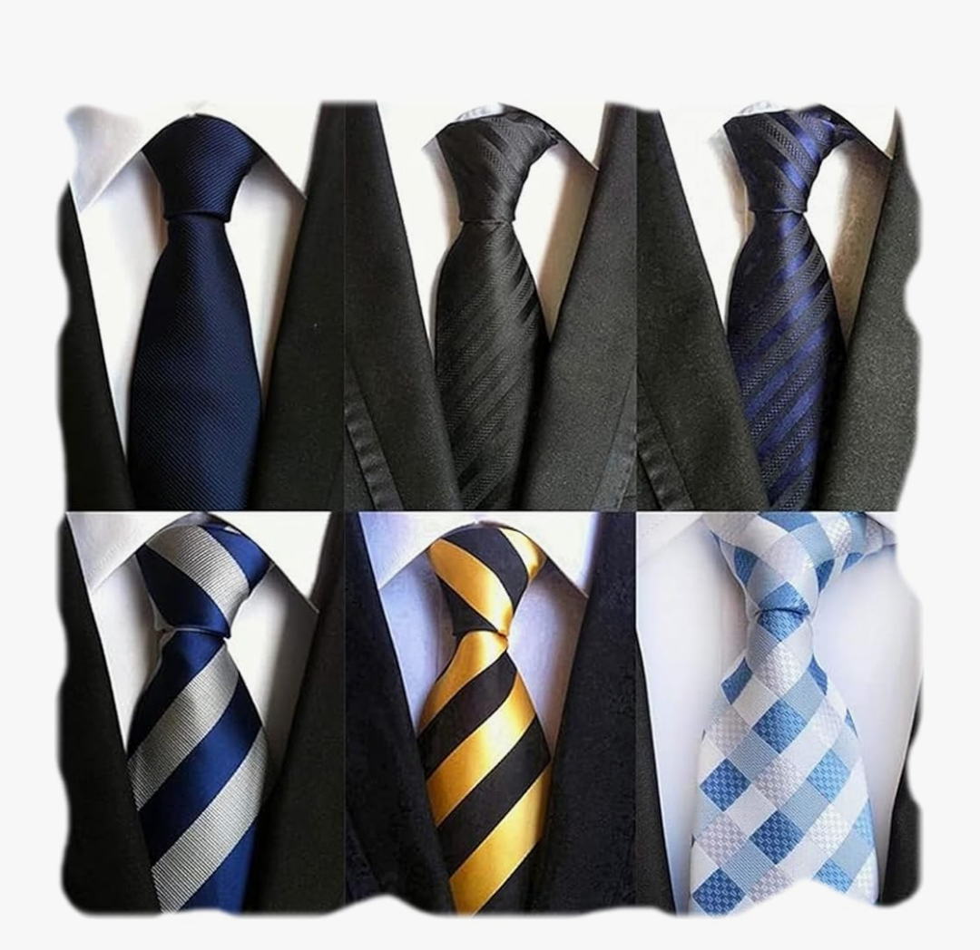 WeiShang Lot 6 PCS Classic Men's Silk Tie Necktie Woven JACQUARD Neck Ties