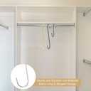 uxcell 5Pcs S Hooks for Hanging, 19.7 Inch Extra Long Iron Hangers for Wardrobe Kitchen Workshop Closet Bathroom Garden, Matte Silver