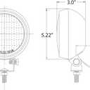 Buyers Products 1492100 5 Inch Round Incandescent Flood Light, 10 Inch Lead W/Blunt Cut Connection, IP67 Rated, Work Flood Light For Trucks, Trailers, RVs, UTVs, Tractors & More