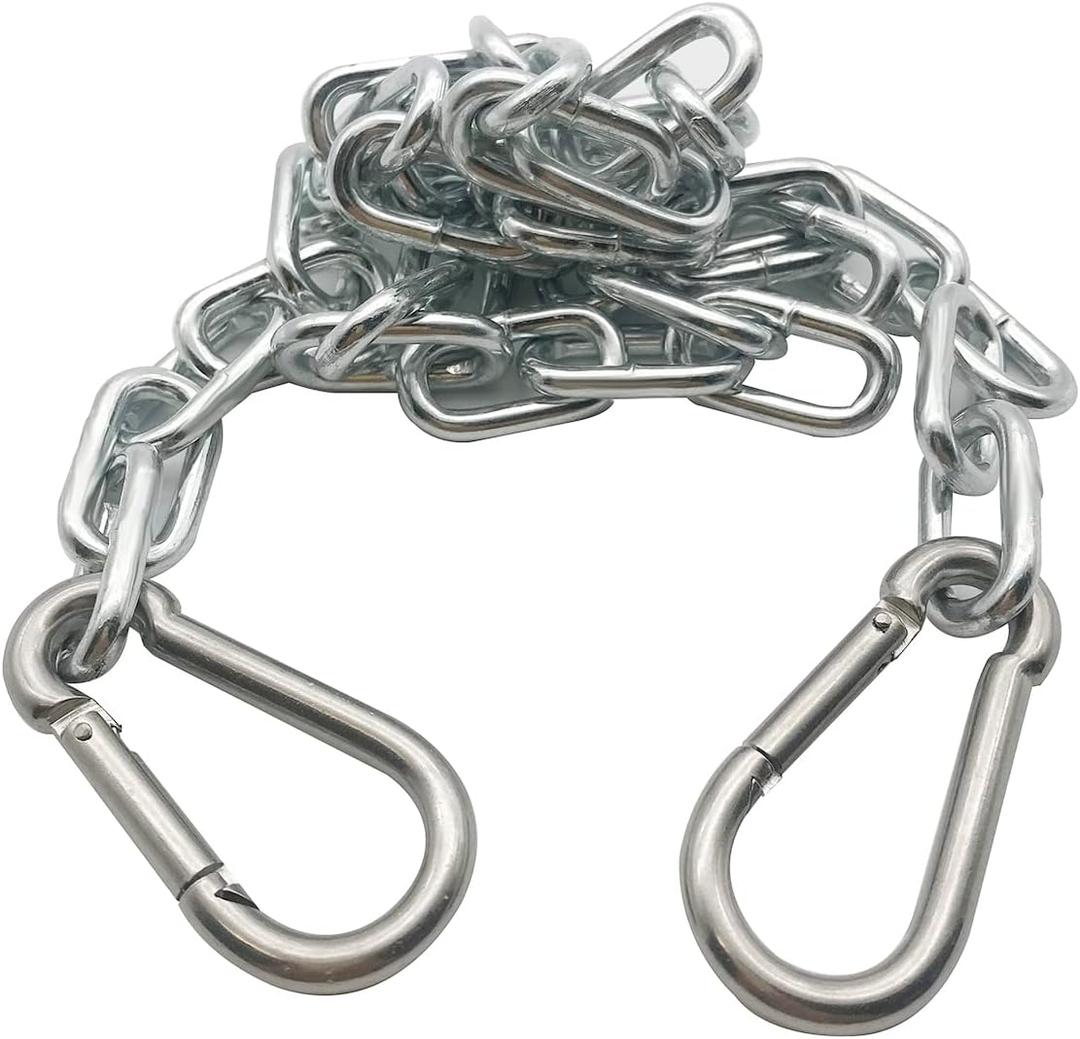 3/16" X 24" Trailer Safety Chain with Locking Carabiners Grade 30 and 2,000 lb. Capacity (M5*24 Inch Trailer Safety Chain-1PCS)