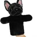 Animal Hand Puppet Plush Dog Toy for Kids Interactive Storytelling Educational Pretend Play Puppet Classroom and Home Birthday French Bulldog
