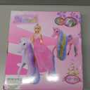 Yellow River Mermaid Princess Doll with Little Mermaid and Pink Dolphin Playset, Blonde Hair Mermaid Toys with Accessories, Gift for 3 to 7 Year Old Girls