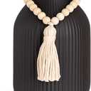 JOHOUSE Black Ceramic Vase, Small Flower Vase for Pampas Grass, Home, Living Room, Dining Table, Farmhouse, Office Decor, Bedroom, Table, Kitchen Shelf, Minimalist Modern Home Decoration