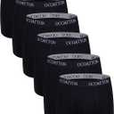 Men's Boxer Briefs Cotton Underwear With Fly 6-Pack (4X-Large Big Tall)